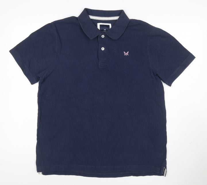 Crew Clothing Company Men's Navy Blue XL Cotton Polo Shirt