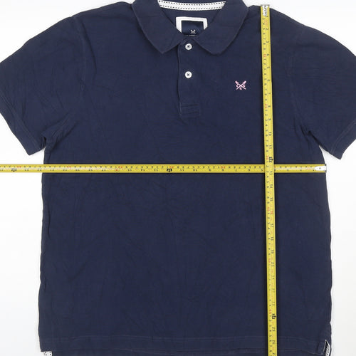 Crew Clothing Company Men's Navy Blue XL Cotton Polo Shirt
