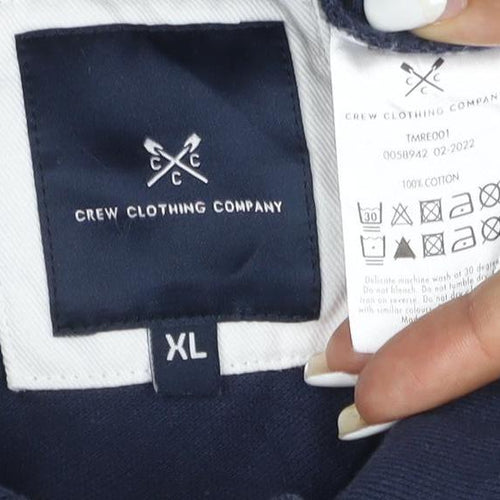 Crew Clothing Company Men's Navy Blue XL Cotton Polo Shirt