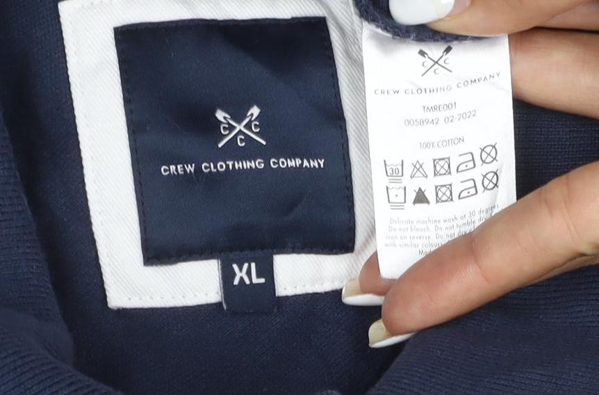 Crew Clothing Company Men's Navy Blue XL Cotton Polo Shirt