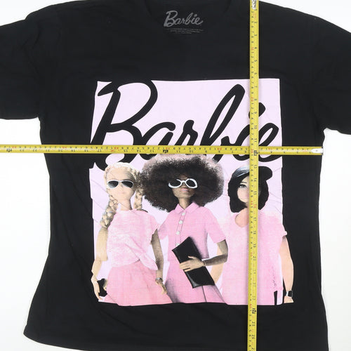 Barbie Women’s Black Graphic T-Shirt M Short Sleeve 100% Cotton