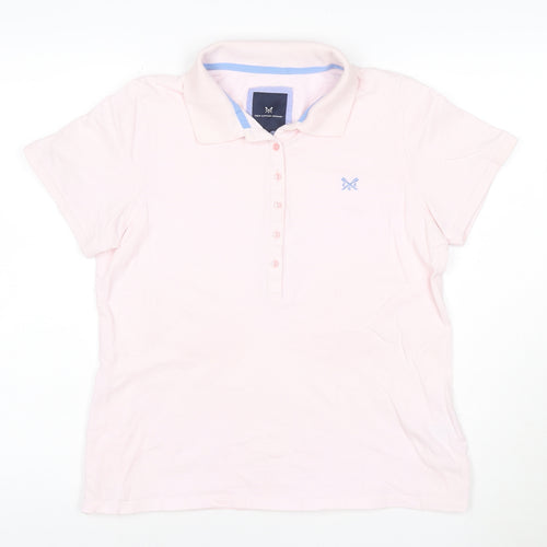 Crew Clothing Women’s Pink Cotton Polo Shirt Size 14
