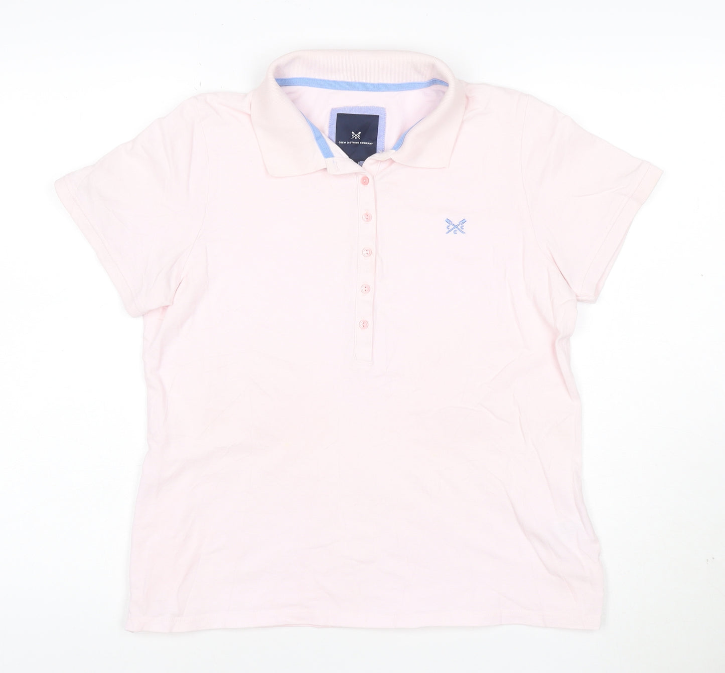 Crew Clothing Women’s Pink Cotton Polo Shirt Size 14