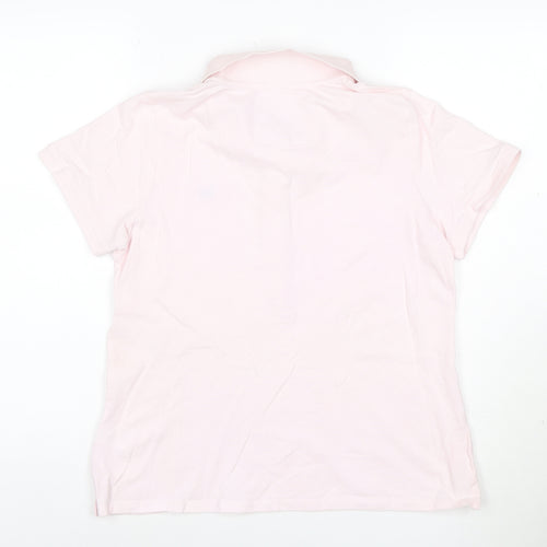Crew Clothing Women’s Pink Cotton Polo Shirt Size 14