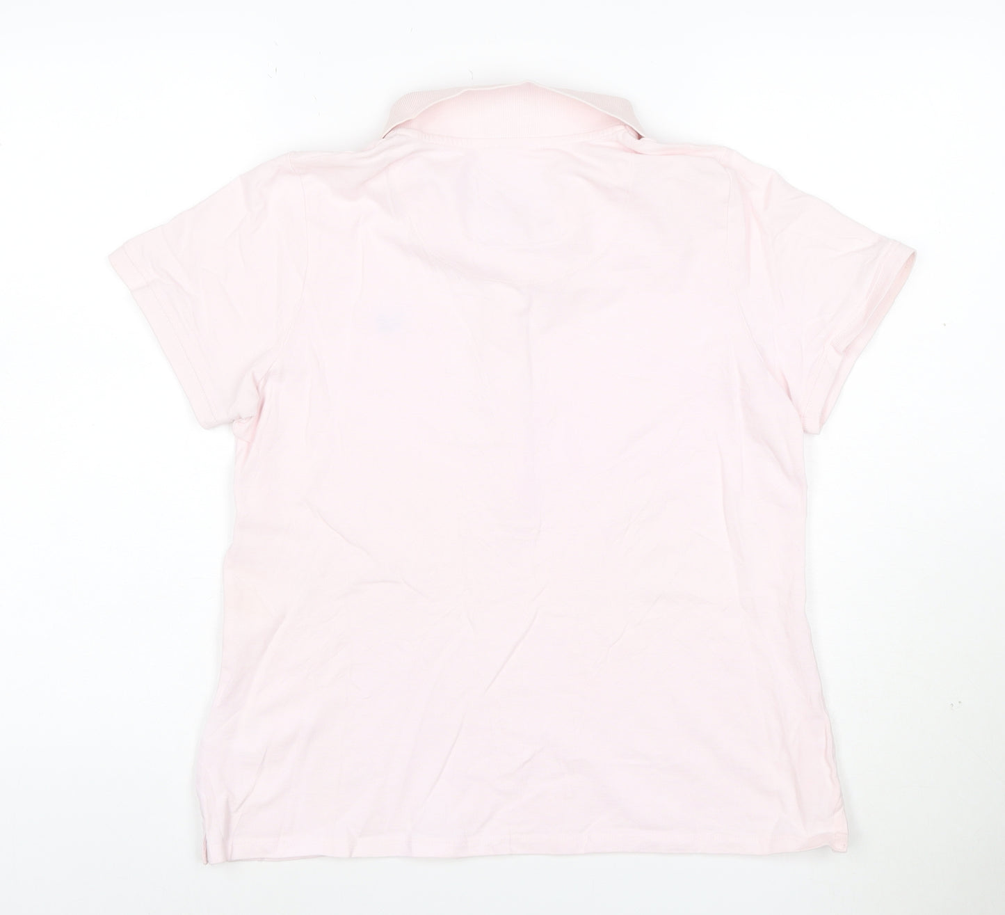 Crew Clothing Women’s Pink Cotton Polo Shirt Size 14
