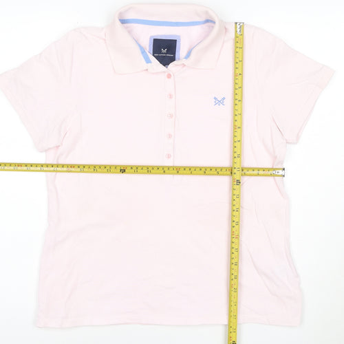 Crew Clothing Women’s Pink Cotton Polo Shirt Size 14