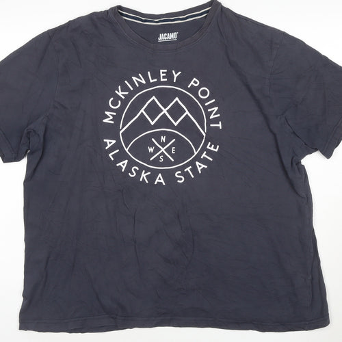 Jacamo Men's Blue McKinley Point Alaska Graphic T-Shirt 1XLT