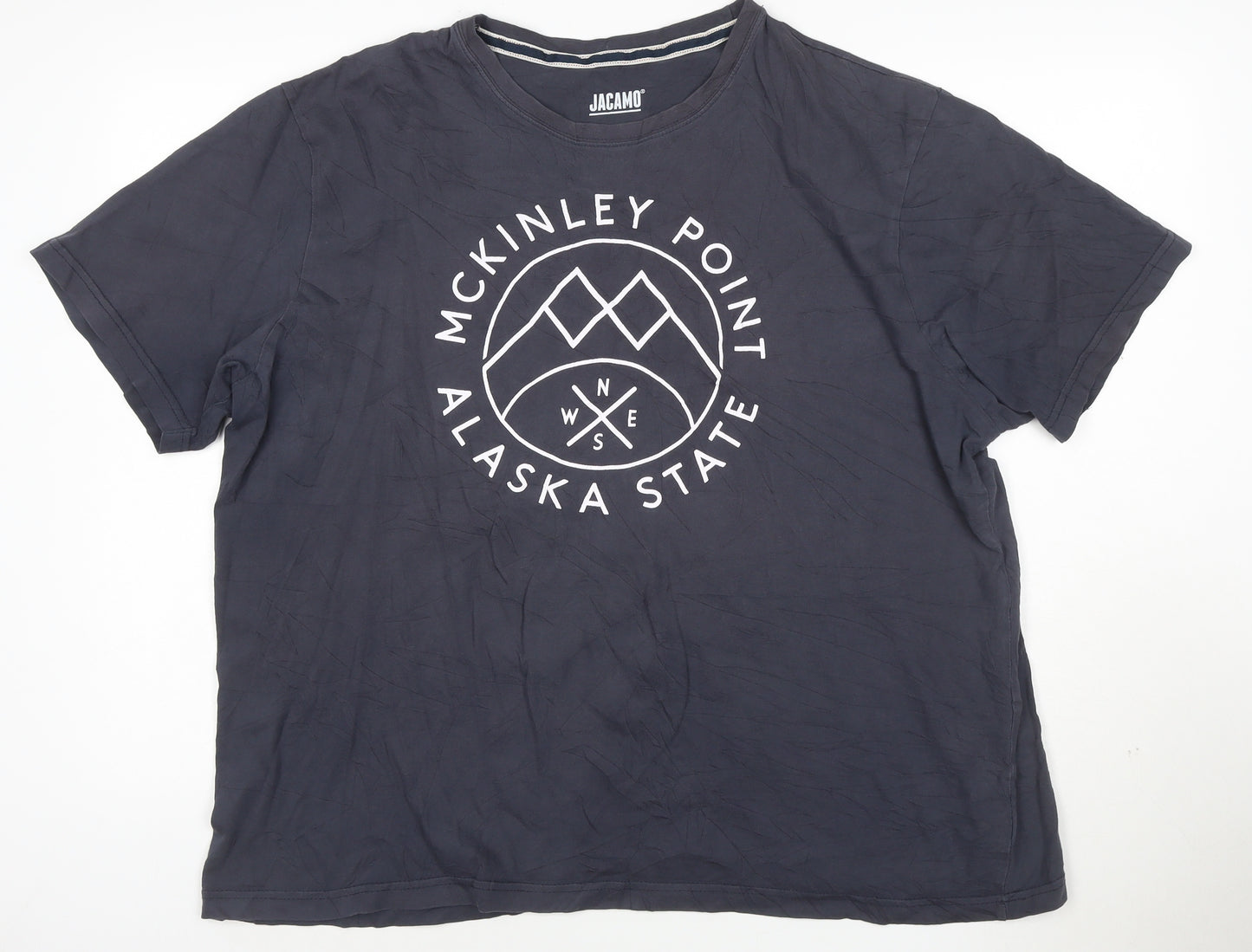 Jacamo Men's Blue McKinley Point Alaska Graphic T-Shirt 1XLT