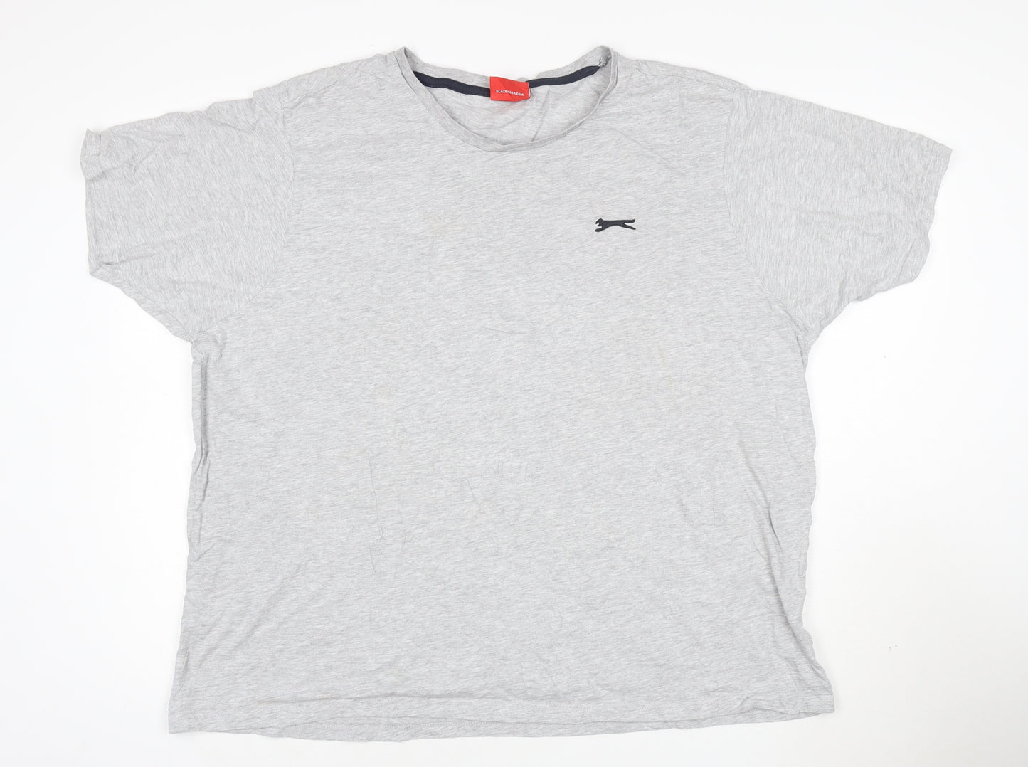 Slazenger Men's Grey 3XL Crew Neck Short Sleeve Cotton T-Shirt