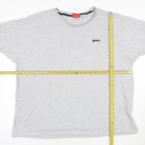 Slazenger Men's Grey 3XL Crew Neck Short Sleeve Cotton T-Shirt