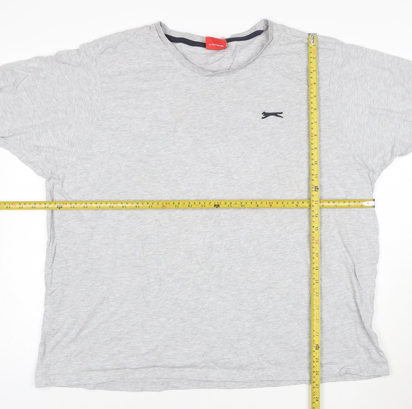 Slazenger Men's Grey 3XL Crew Neck Short Sleeve Cotton T-Shirt