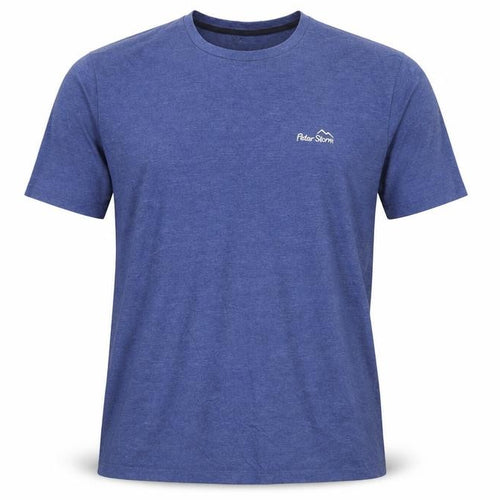 Peter Storm Men's Blue Regular Fit Crew Neck Short Sleeve T-Shirt Medium