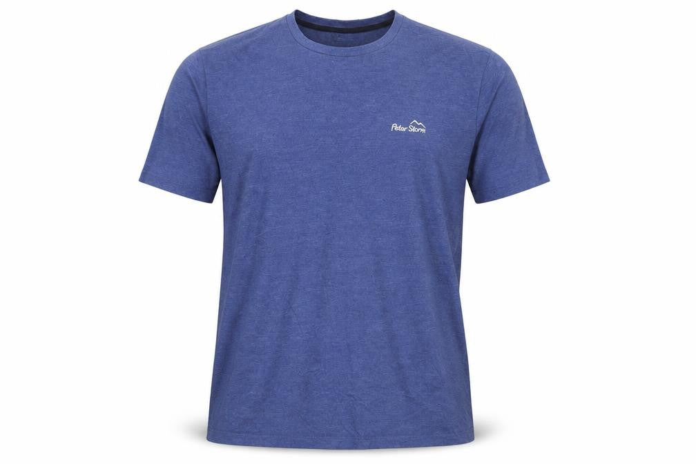 Peter Storm Men's Blue Regular Fit Crew Neck Short Sleeve T-Shirt Medium