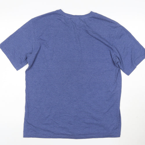 Peter Storm Men's Blue Regular Fit Crew Neck Short Sleeve T-Shirt Medium
