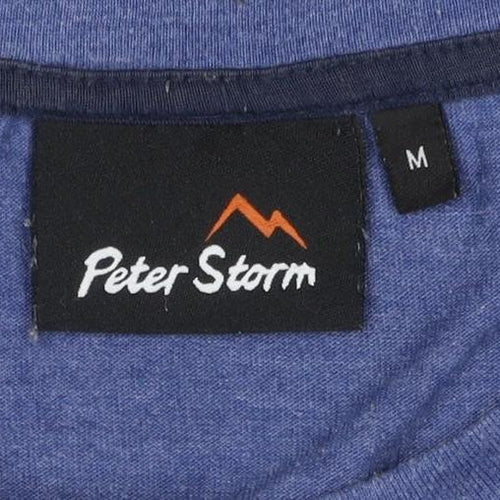 Peter Storm Men's Blue Regular Fit Crew Neck Short Sleeve T-Shirt Medium