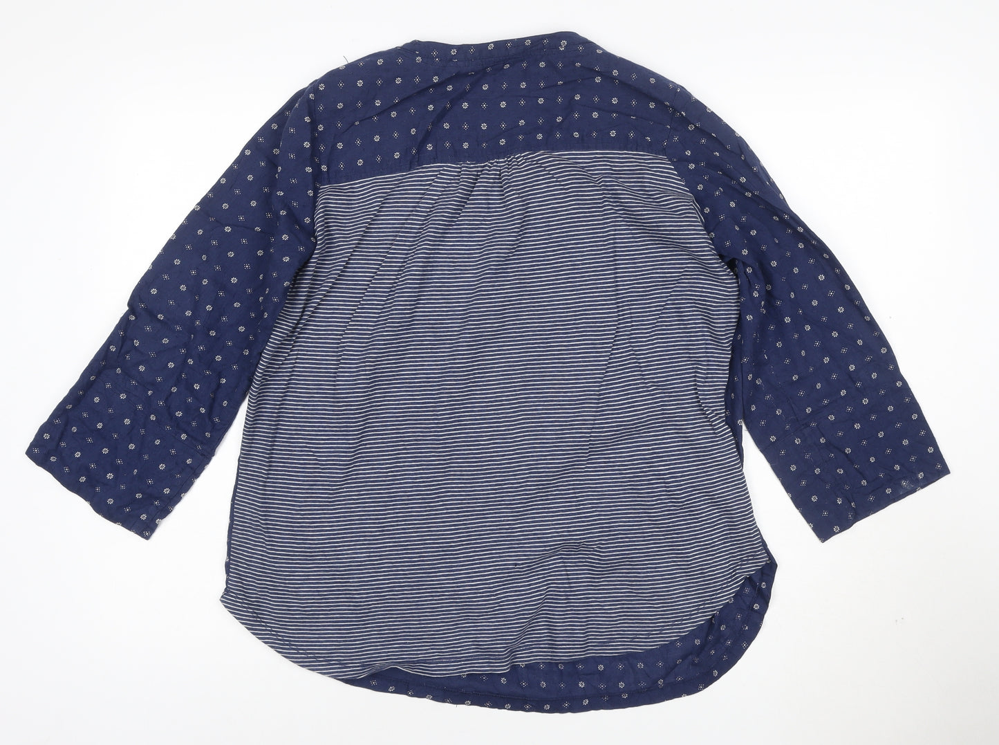 FatFace Women's Blue Floral Cotton Tunic Blouse Size 12