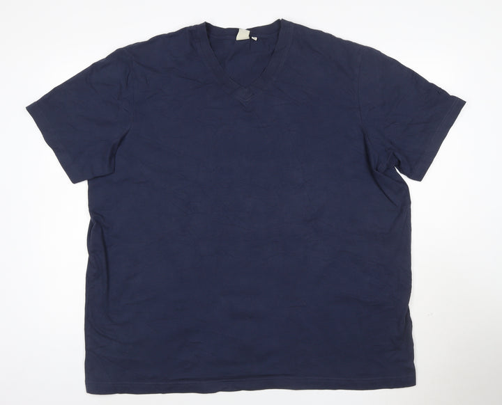 Cotton Traders Men's Navy Blue 3XL V-Neck Short Sleeve T-Shirt