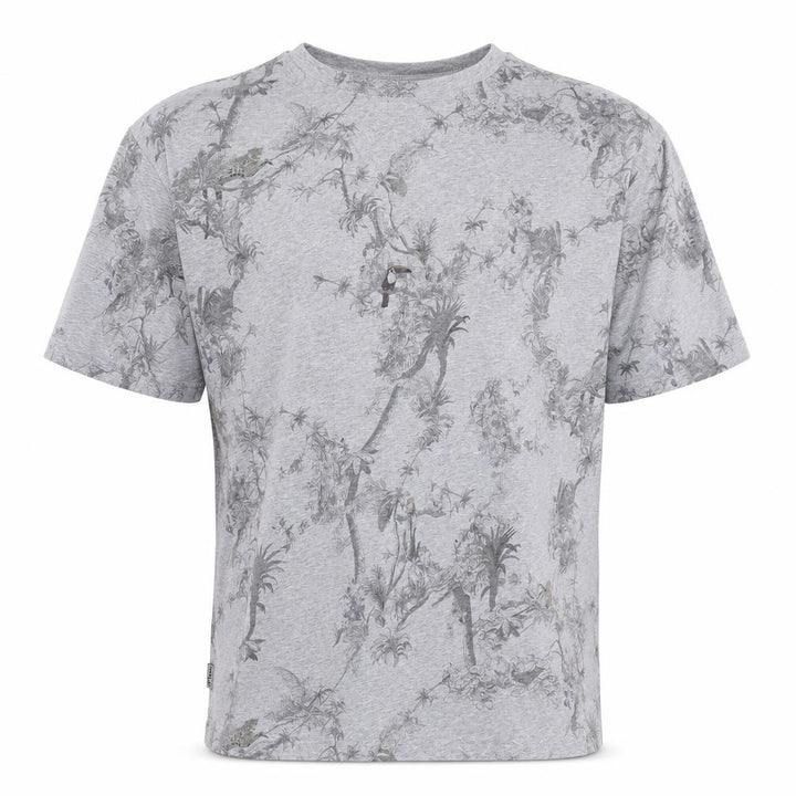 Ted Baker London Men's Grey Bird Print Crew Neck Cotton T-Shirt Size 6 (XXL)