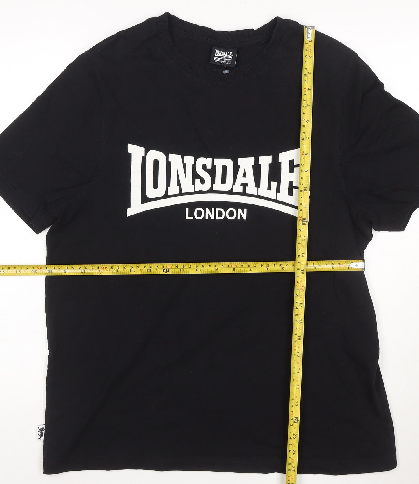 Lonsdale London Men's Black XL Crew Neck Cotton T-Shirt