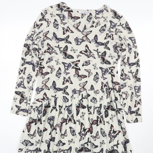 Marks and Spencer Women’s Multicoloured Size 16 Butterfly Fit & Flare Dress