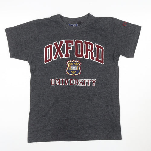 Oxford University Mens Grey XS Graphic Cotton T-Shirt