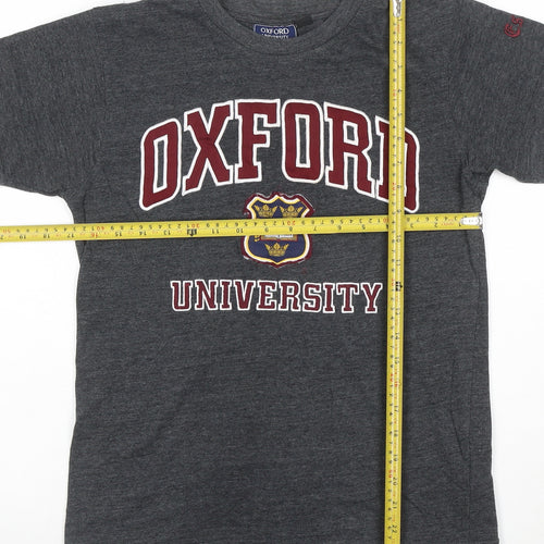 Oxford University Mens Grey XS Graphic Cotton T-Shirt