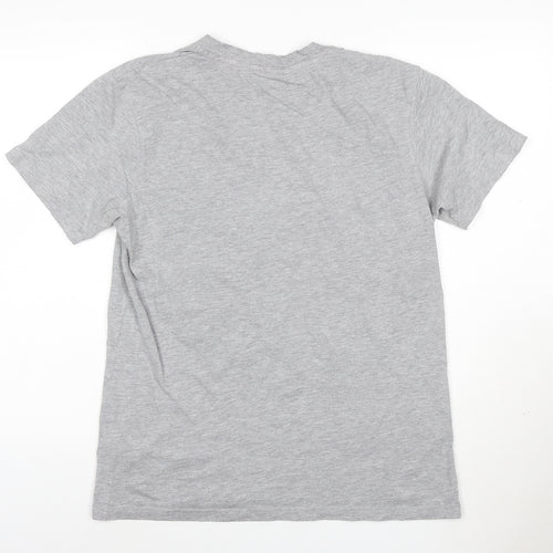 McKenzie Men’s Grey Logo Crew Neck Short Sleeve Cotton T-Shirt M