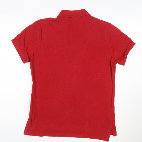 Ralph Lauren Men's Red Slim Fit Cotton Polo Shirt Size S