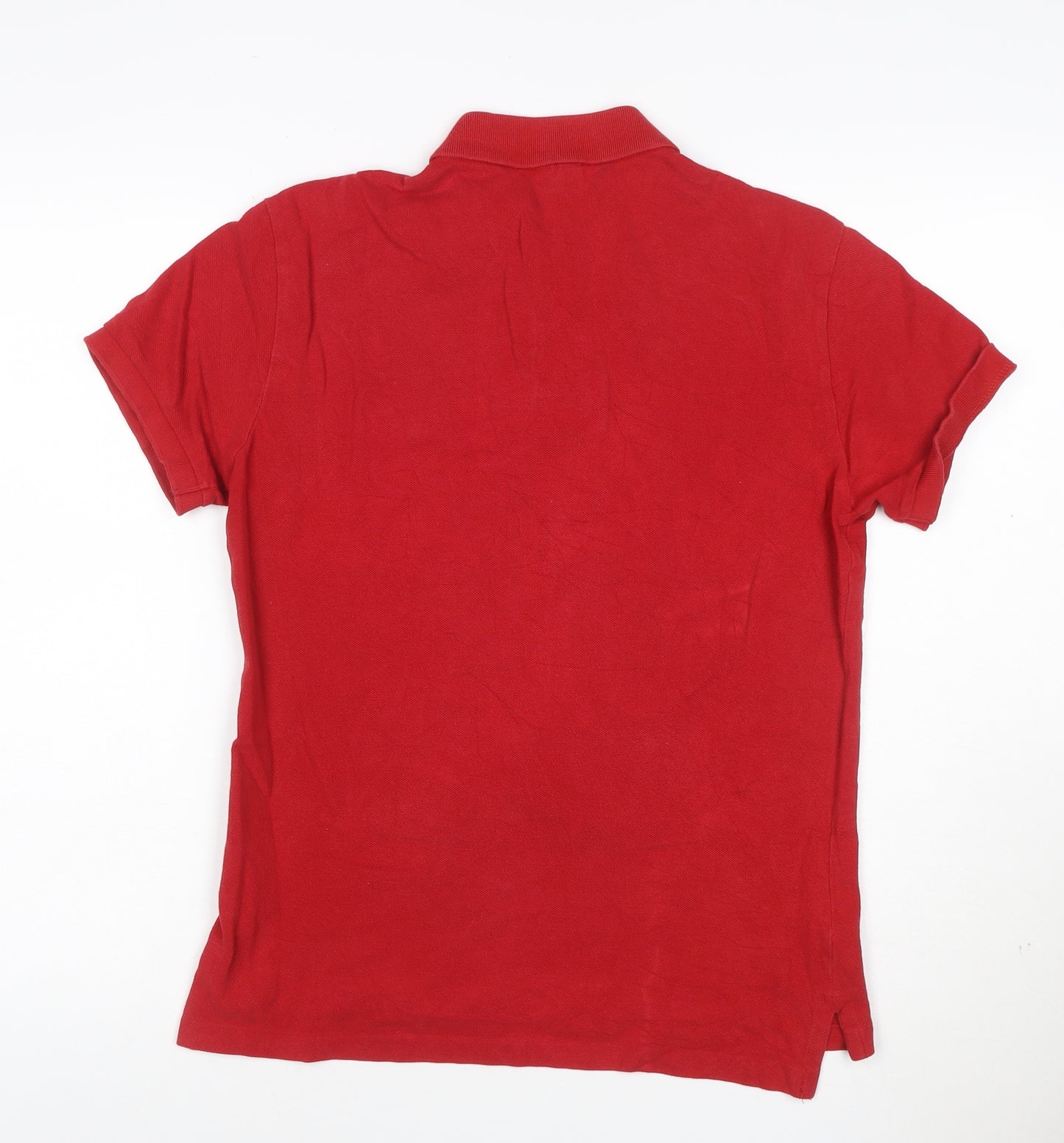 Ralph Lauren Men's Red Slim Fit Cotton Polo Shirt Size S