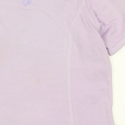 Kyowa Design Women's Purple Collared Short Sleeve Polo L