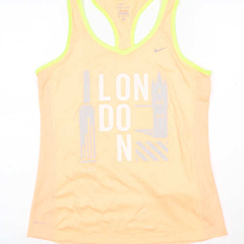 Nike Womens Orange Dri-Fit Running Tank Top Medium