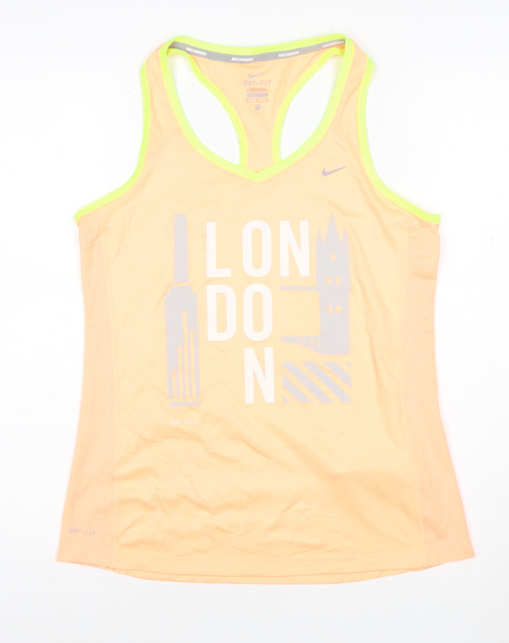 Nike Womens Orange Dri-Fit Running Tank Top Medium