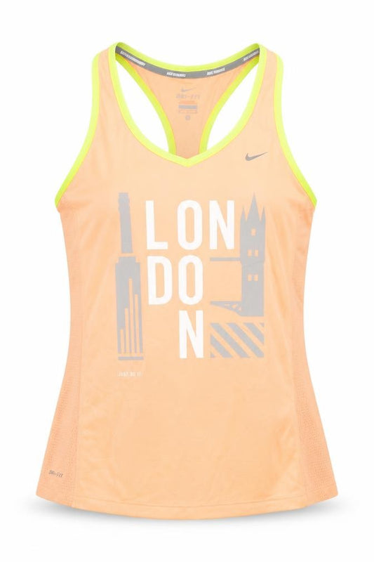 Nike Womens Orange Dri-Fit Running Tank Top Medium