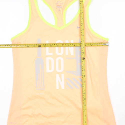 Nike Womens Orange Dri-Fit Running Tank Top Medium