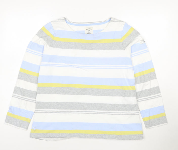 Joules Women’s Multicoloured Striped Long Sleeve Cotton Top Size 16