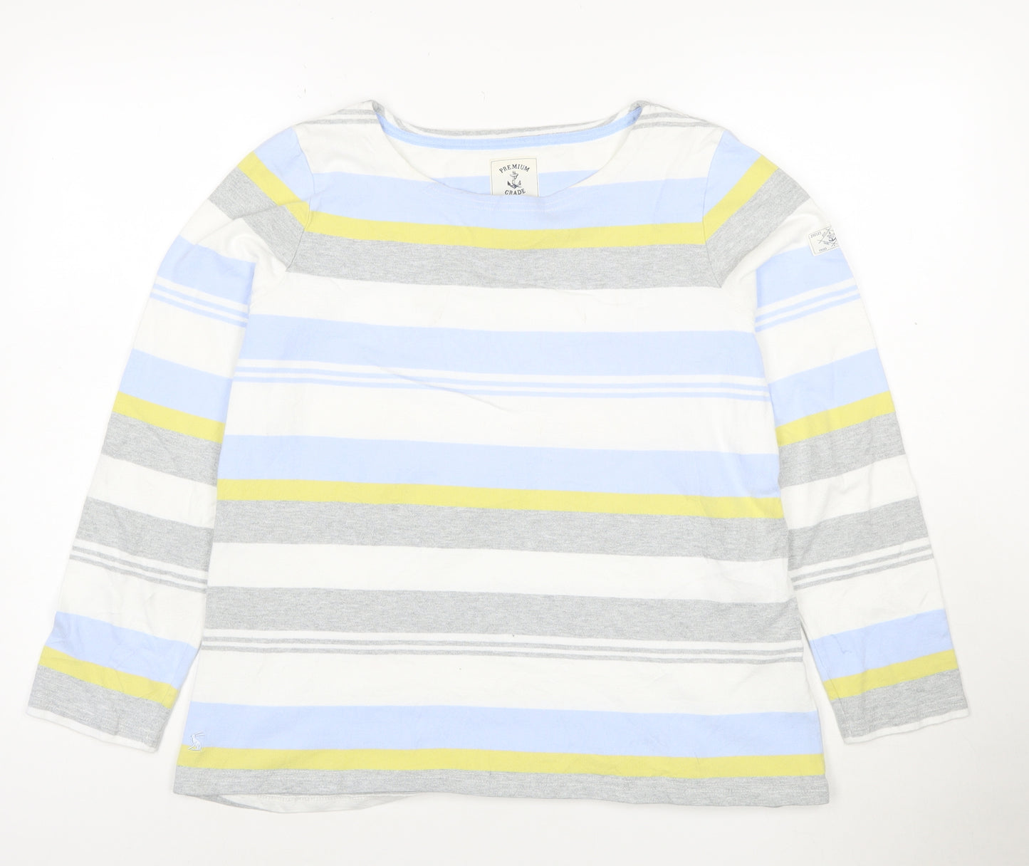 Joules Women’s Multicoloured Striped Long Sleeve Cotton Top Size 16