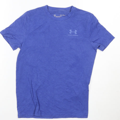 Under Armour Boys Blue M Loose Fit Crew Neck Sports T-Shirt