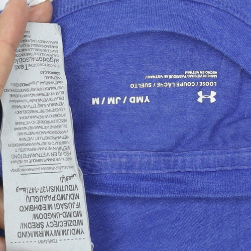 Under Armour Boys Blue M Loose Fit Crew Neck Sports T-Shirt