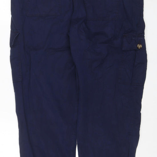 Marks and Spencer Women's Blue Cargo Trousers Size 14