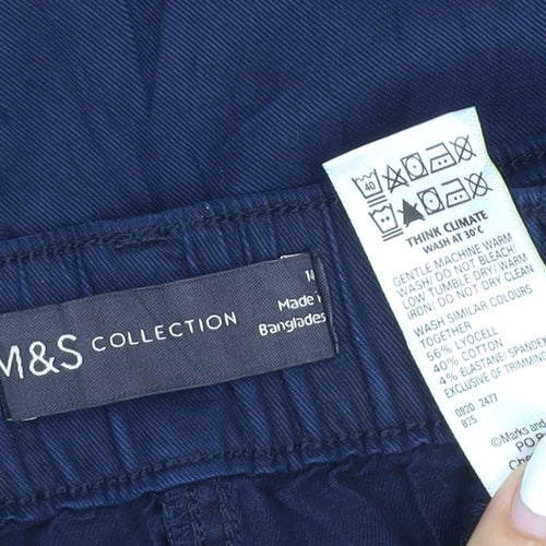 Marks and Spencer Women's Blue Cargo Trousers Size 14