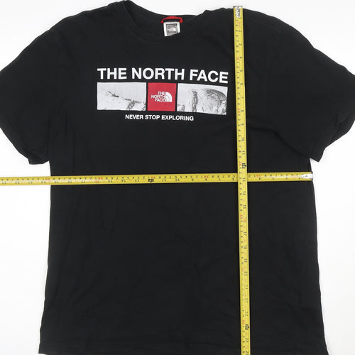 The North Face Mens Black Cotton Graphic Print T-Shirt L