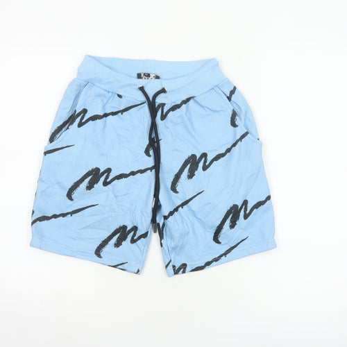 boohooMAN Men's Blue XS Sweat Shorts Drawstring Casual Wear