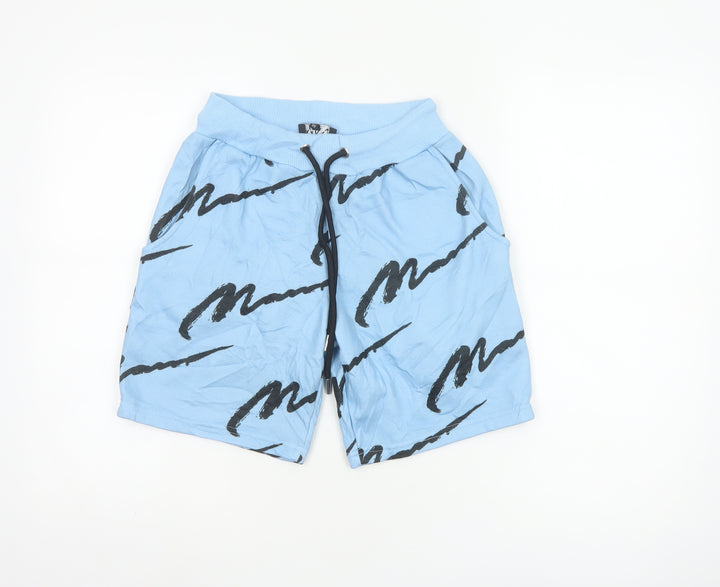 boohooMAN Men's Blue XS Sweat Shorts Drawstring Casual Wear