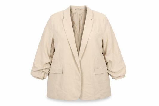 Marks and Spencer Womens Beige Blazer Jacket Size 18 Regular Fit