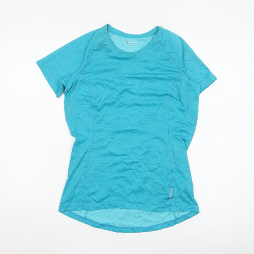 Montane Women Blue Activewear T-Shirt UK10 Lightweight Quick Dry