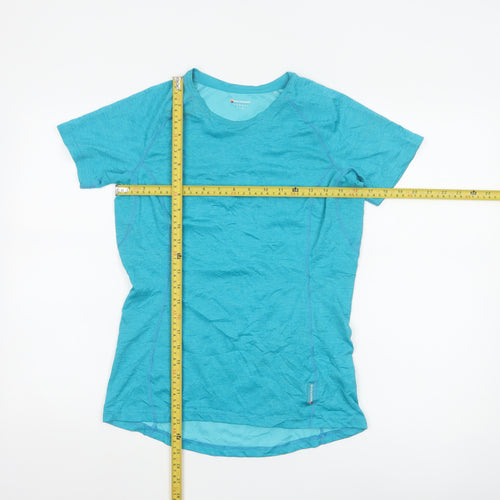 Montane Women Blue Activewear T-Shirt UK10 Lightweight Quick Dry