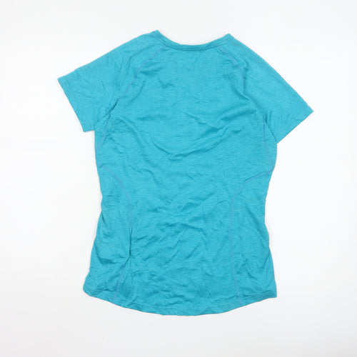 Montane Women Blue Activewear T-Shirt UK10 Lightweight Quick Dry