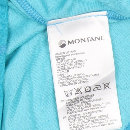 Montane Women Blue Activewear T-Shirt UK10 Lightweight Quick Dry
