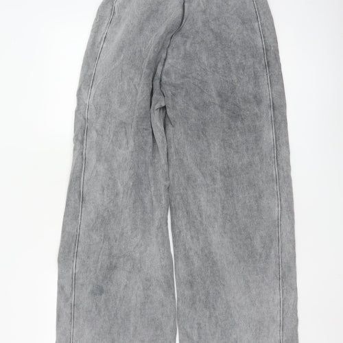Zara Women's Grey Fleece Wide-Leg Sweatpants Size S