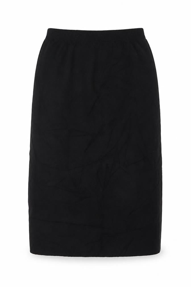 Uniqlo Women Black M Straight Midi Skirt Cotton Blend
